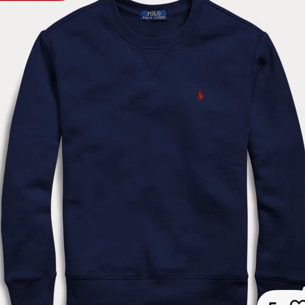 Polo by Ralph Lauren Kids Dark Blue Fleece Crewneck Sweater size XL 18-20